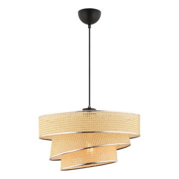 Pakabinamas šviestuvas ant laido COUPER 1xE27/60W/230V smėlio spalvos/blizgus chromas