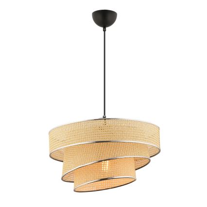 Pakabinamas šviestuvas ant laido COUPER 1xE27/60W/230V smėlio spalvos/blizgus chromas