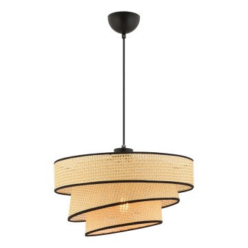 Pakabinamas šviestuvas ant laido COUPER 1xE27/60W/230V smėlio spalvos/juodas