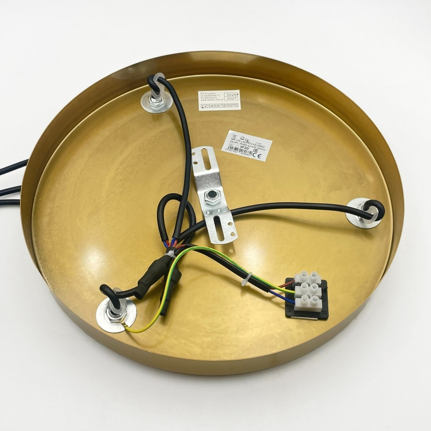 Pakabinamas šviestuvas ant laido CRISTAL 3xE14/15W/230V žalvario spalvos/dūminė juoda