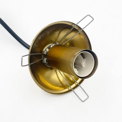 Pakabinamas šviestuvas ant laido CRISTAL 3xE14/15W/230V žalvario spalvos/dūminė juoda