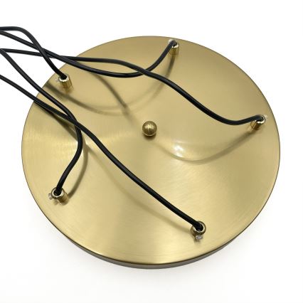 Pakabinamas šviestuvas ant laido CRISTAL 5xE14/15W/230V žalvaris/dūminė smėlio spalva
