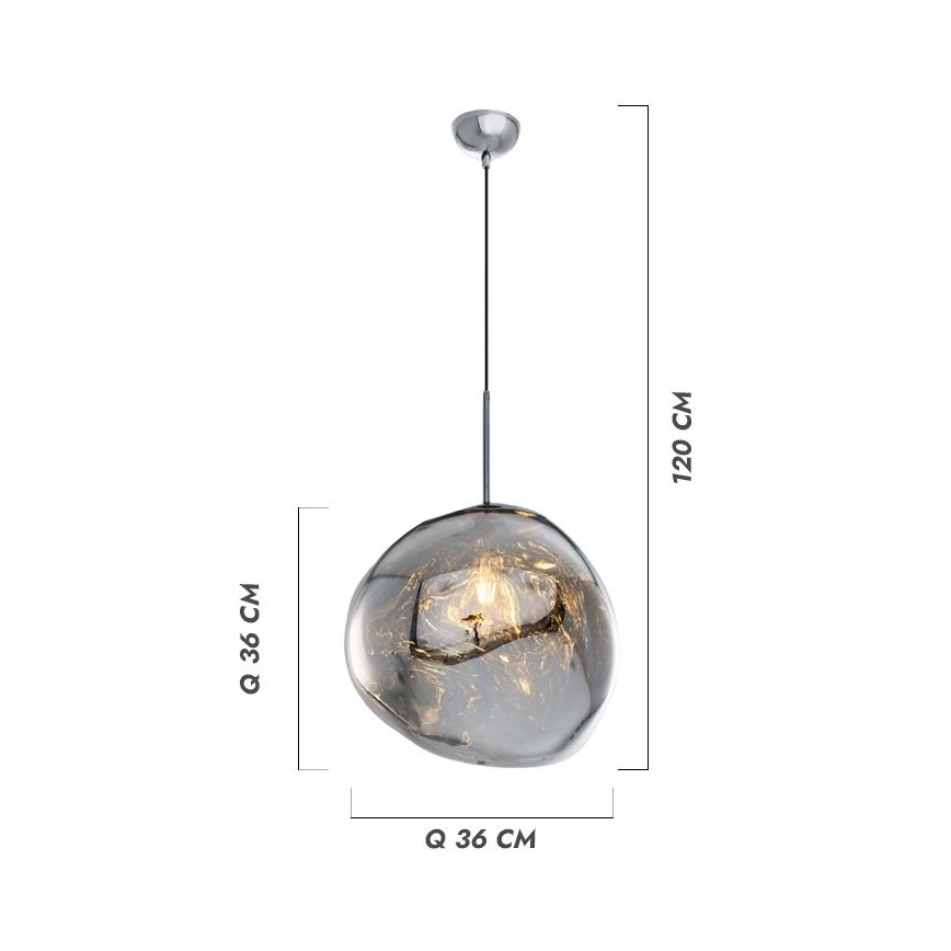 Pakabinamas šviestuvas ant laido CRUMPLED 1xE27/24W/230V, skersmuo 26 cm, vario spalvos