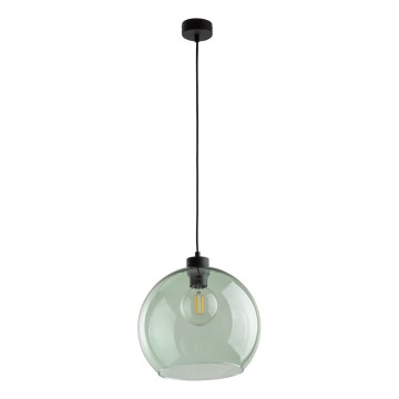Pakabinamas šviestuvas ant laido CUBUS 1xE27/15W/230V juoda/dūminė žalia
