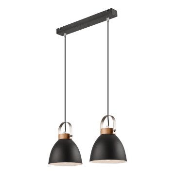 Pakabinamas šviestuvas ant laido DANIELLE 2xE27/60W/230V ąžuolas