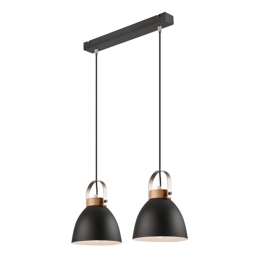 Pakabinamas šviestuvas ant laido DANIELLE 2xE27/60W/230V ąžuolas