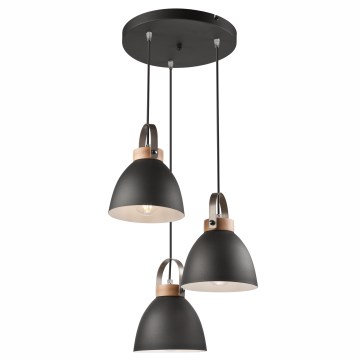 Pakabinamas šviestuvas ant laido DANIELLE 3xE27/60W/230V, ąžuolas