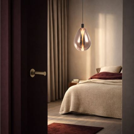 Pakabinamas šviestuvas ant laido DENSO 1xGU10/10W/230V skersmuo 30 cm varinė/juoda