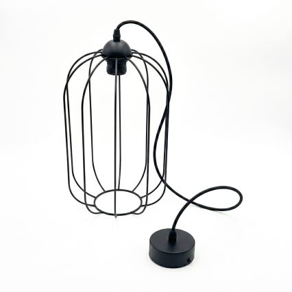 Pakabinamas šviestuvas ant laido DESTELLO 1xE27/15W/230V Ø 21 cm juodas