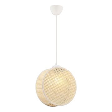 Pakabinamas šviestuvas ant laido DRUM 1xE27/60W/230V, kreminės spalvos