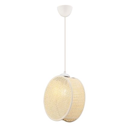 Pakabinamas šviestuvas ant laido DRUM 1xE27/60W/230V, kreminės spalvos