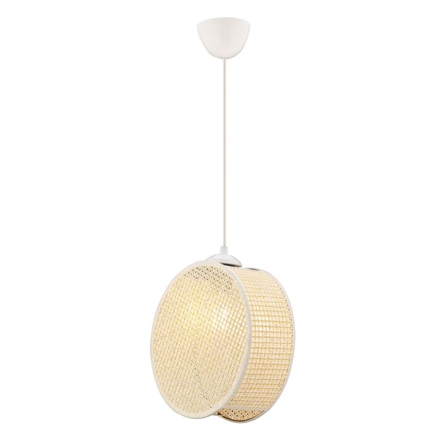 Pakabinamas šviestuvas ant laido DRUM 1xE27/60W/230V, kreminės spalvos