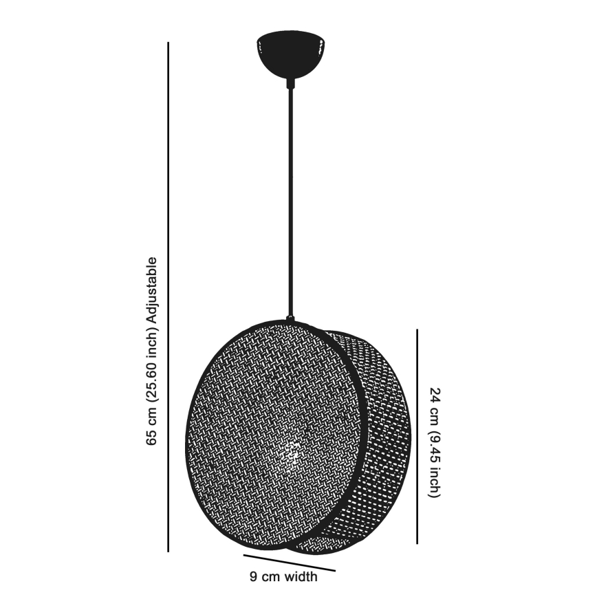 Pakabinamas šviestuvas ant laido DRUM 1xE27/60W/230V, kreminės spalvos