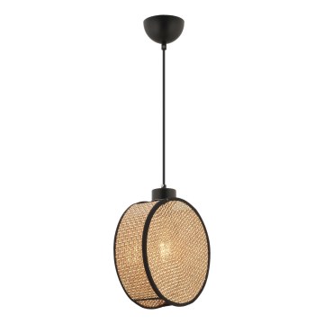 Pakabinamas šviestuvas ant laido DRUM 1xE27/60W/230V ruda/juoda