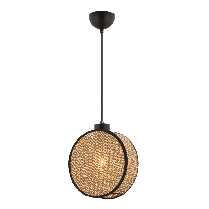 Pakabinamas šviestuvas ant laido DRUM 1xE27/60W/230V ruda/juoda