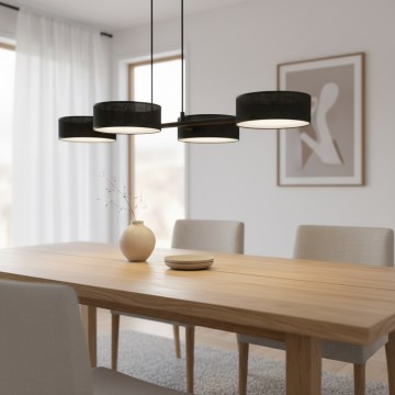 Pakabinamas šviestuvas ant laido DRUMZ 4xE14/10W/230V juodas