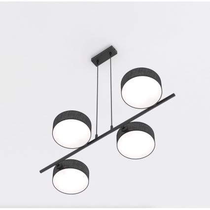 Pakabinamas šviestuvas ant laido DRUMZ 4xE14/10W/230V juodas