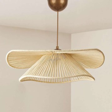 Pakabinamas šviestuvas ant laido DUVELA 1xE27/40W/230V, smėlio spalvos