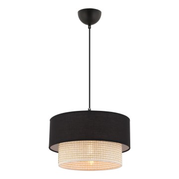 Pakabinamas šviestuvas ant laido ECHO 1xE27/60W/230V juoda/kreminė