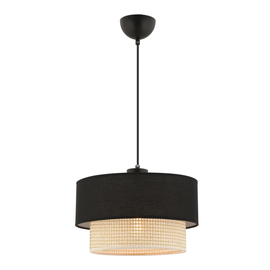 Pakabinamas šviestuvas ant laido ECHO 1xE27/60W/230V juoda/kreminė