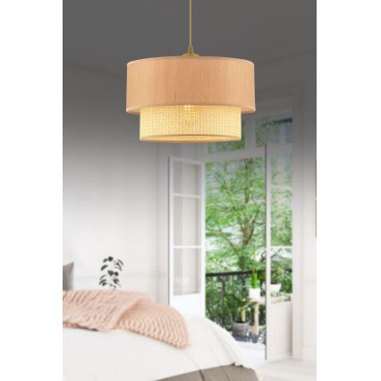 Pakabinamas šviestuvas ant laido ECHO 1xE27/60W/230V smėlio spalvos