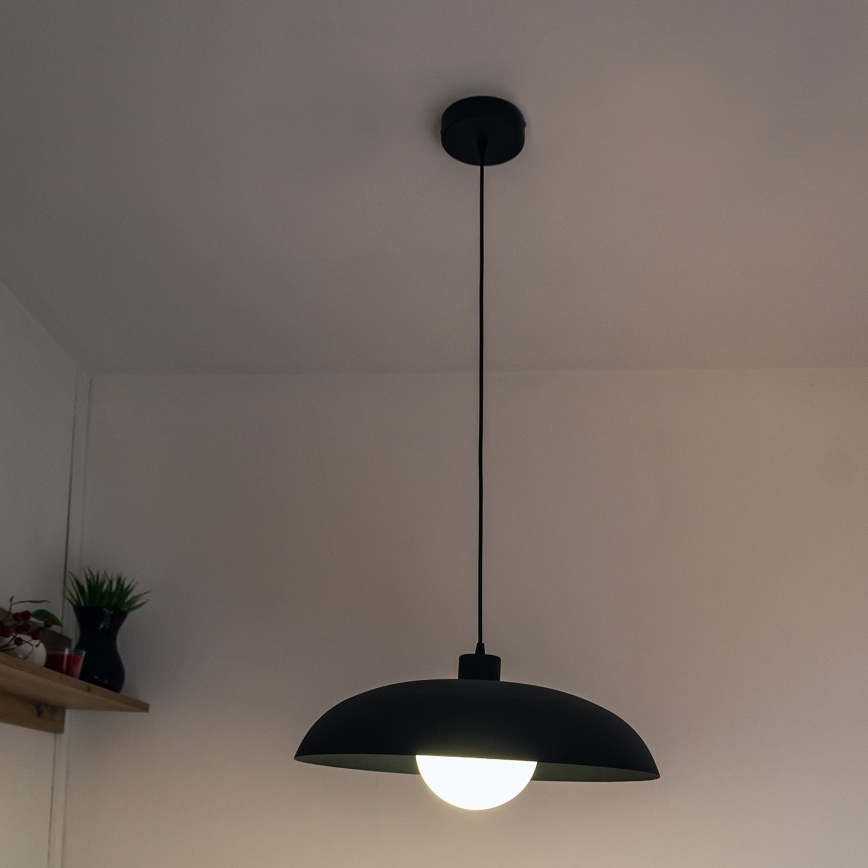 Pakabinamas šviestuvas ant laido ECLIPSE 1xE27/15W/230V juodas