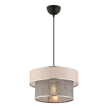 Pakabinamas šviestuvas ant laido ERO 1xE27/60W/230V kreminė/pilka
