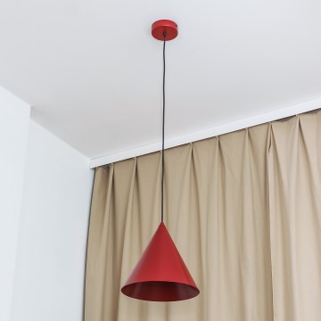 Pakabinamas šviestuvas ant laido ETNA 1xE27/15W/230V skersmuo 25 cm raudonas