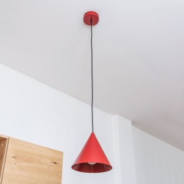 Pakabinamas šviestuvas ant laido ETNA II 1xE27/15W/230V skersmuo 18,5 cm raudonas