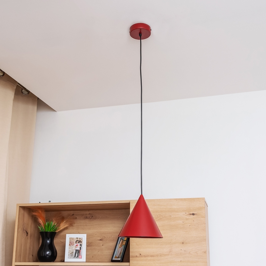 Pakabinamas šviestuvas ant laido ETNA II 1xE27/15W/230V skersmuo 18,5 cm raudonas