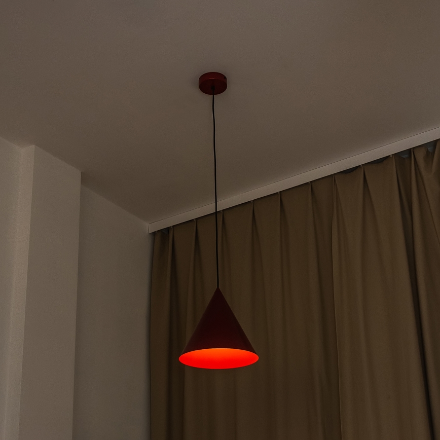 Pakabinamas šviestuvas ant laido ETNA II 1xE27/15W/230V skersmuo 25 cm raudonas