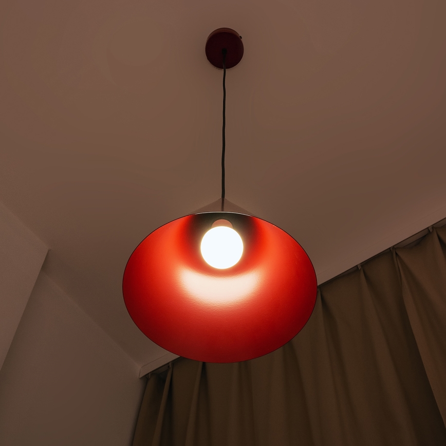 Pakabinamas šviestuvas ant laido ETNA II 1xE27/15W/230V skersmuo 25 cm raudonas