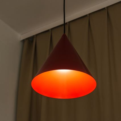 Pakabinamas šviestuvas ant laido ETNA II 1xE27/15W/230V skersmuo 25 cm raudonas