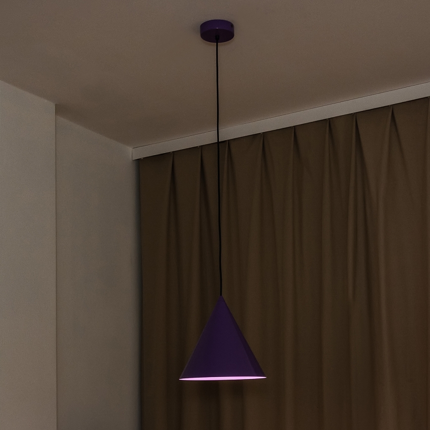Pakabinamas šviestuvas ant laido ETNA II, 1xE27/15W/230V, skersmuo 25 cm, violetinė