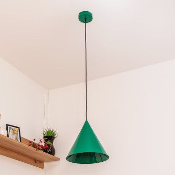 Pakabinamas šviestuvas ant laido ETNA II 1xE27/15W/230V skersmuo 25 cm žalias