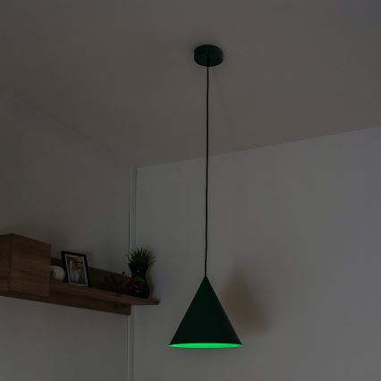 Pakabinamas šviestuvas ant laido ETNA II 1xE27/15W/230V skersmuo 25 cm žalias