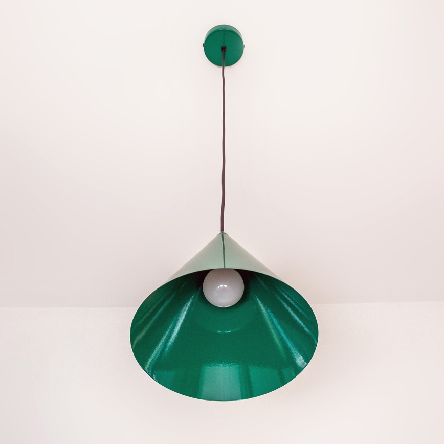 Pakabinamas šviestuvas ant laido ETNA II 1xE27/15W/230V skersmuo 25 cm žalias