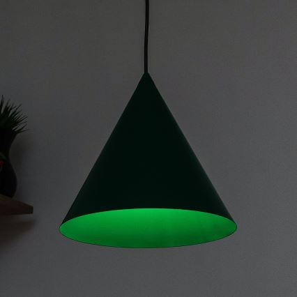 Pakabinamas šviestuvas ant laido ETNA II 1xE27/15W/230V skersmuo 25 cm žalias