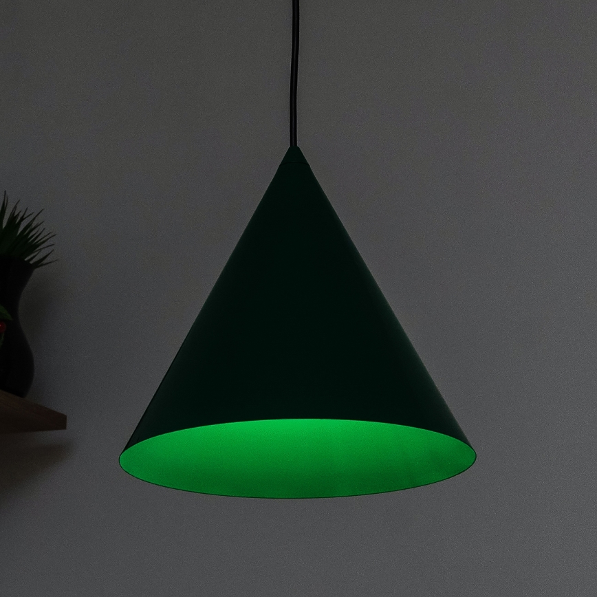 Pakabinamas šviestuvas ant laido ETNA II 1xE27/15W/230V skersmuo 25 cm žalias