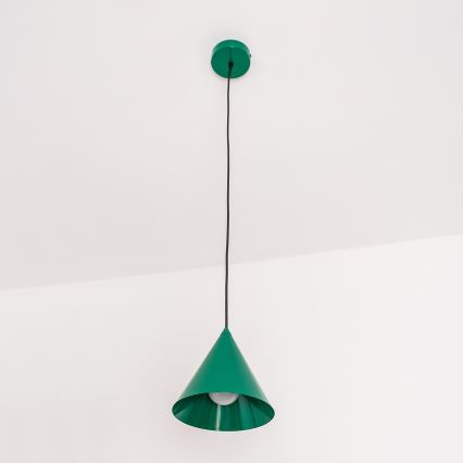 Pakabinamas šviestuvas ant laido ETNA II, 1xE27/15W/230V, Ø 18,5 cm, žalias
