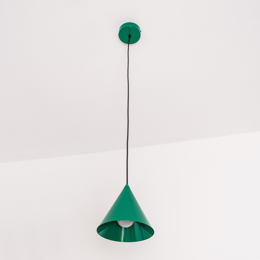 Pakabinamas šviestuvas ant laido ETNA II, 1xE27/15W/230V, Ø 18,5 cm, žalias