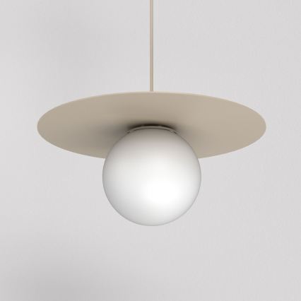 Pakabinamas šviestuvas ant laido FLAT 1xE27/15W/230V smėlio spalvos