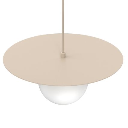 Pakabinamas šviestuvas ant laido FLAT 1xE27/15W/230V smėlio spalvos