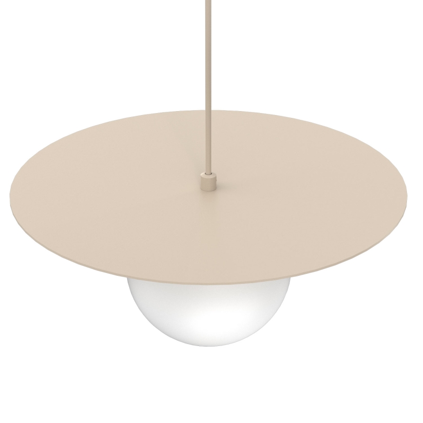 Pakabinamas šviestuvas ant laido FLAT 1xE27/15W/230V smėlio spalvos