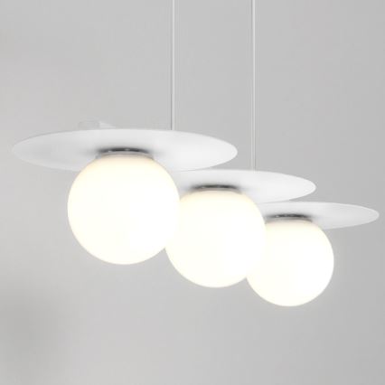 Pakabinamas šviestuvas ant laido FLAT 3xE27/15W/230V baltas