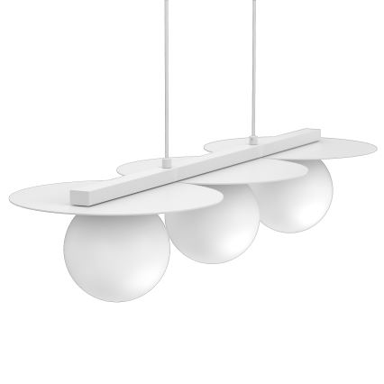 Pakabinamas šviestuvas ant laido FLAT 3xE27/15W/230V baltas