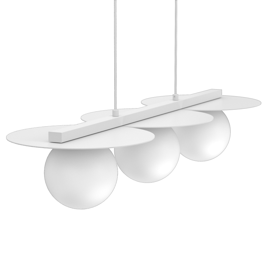 Pakabinamas šviestuvas ant laido FLAT 3xE27/15W/230V baltas
