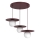 Pakabinamas šviestuvas ant laido FLAT 3xE27/15W/230V, bordo