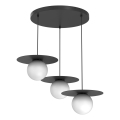 Pakabinamas šviestuvas ant laido FLAT 3xE27/15W/230V juodas