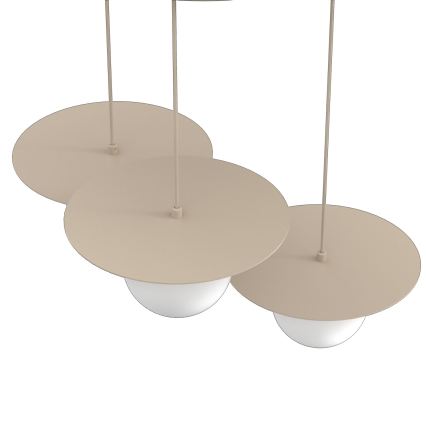 Pakabinamas šviestuvas ant laido FLAT 3xE27/15W/230V smėlio spalvos